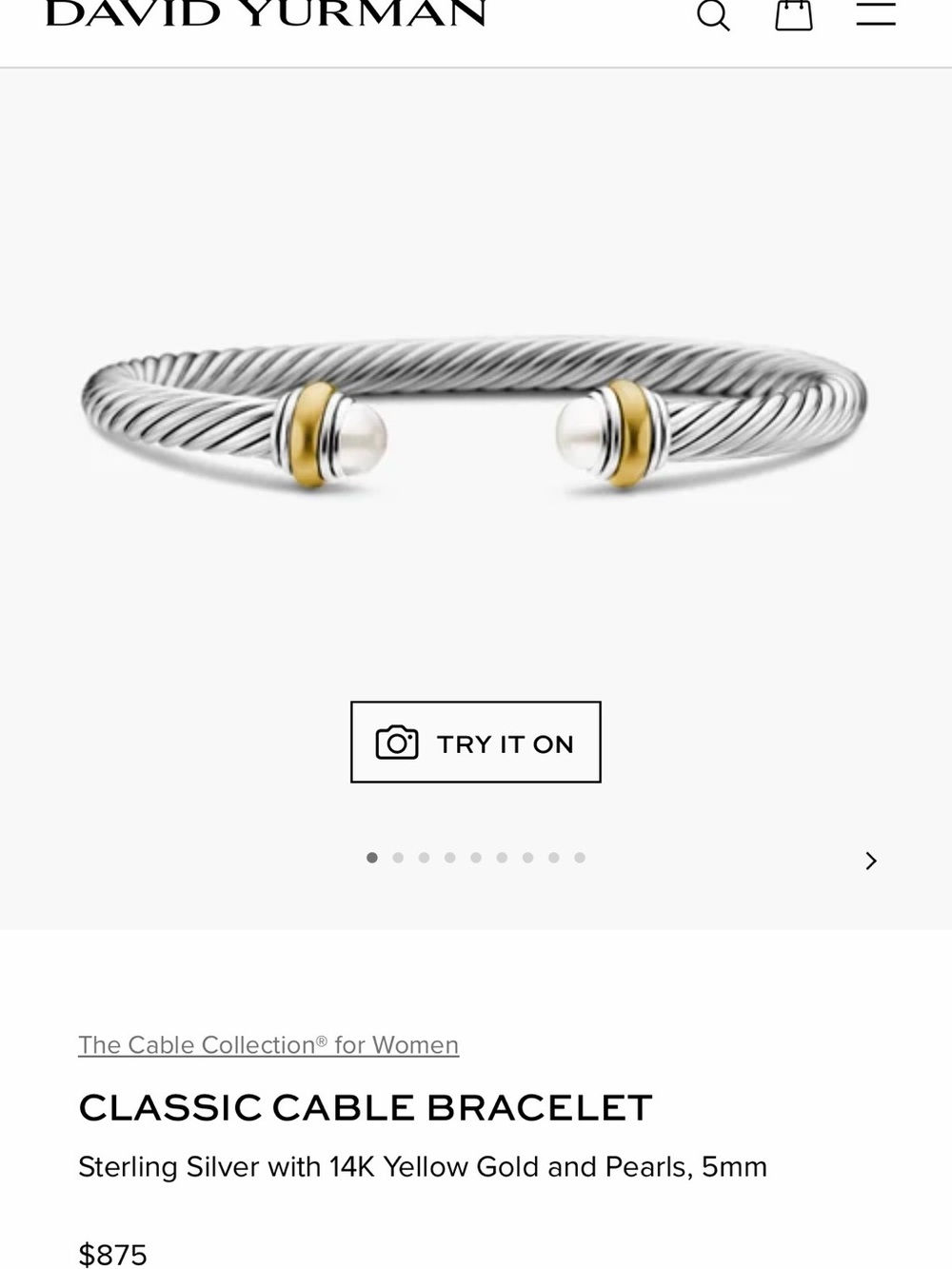 ❤️ David Yurman 5mm Classic Cable Bracelet - Picture 11 of 11